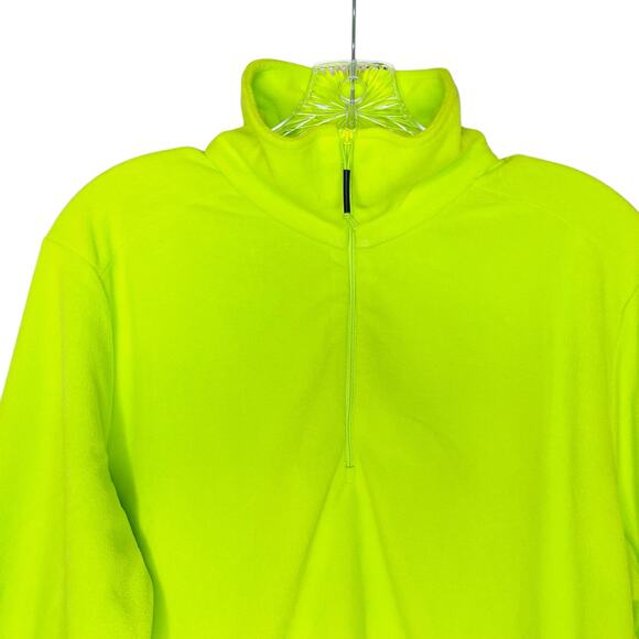 Rains Lime Half Zip Fleece Top WOmen's Large - Picture 3 of 10